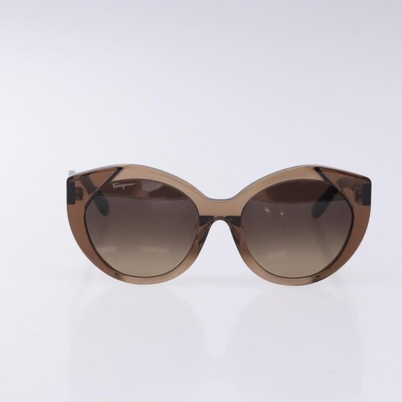 Salvatore Ferragamo Gancini Sunglasses plastic Brown Auth - Picture 13 of 15
